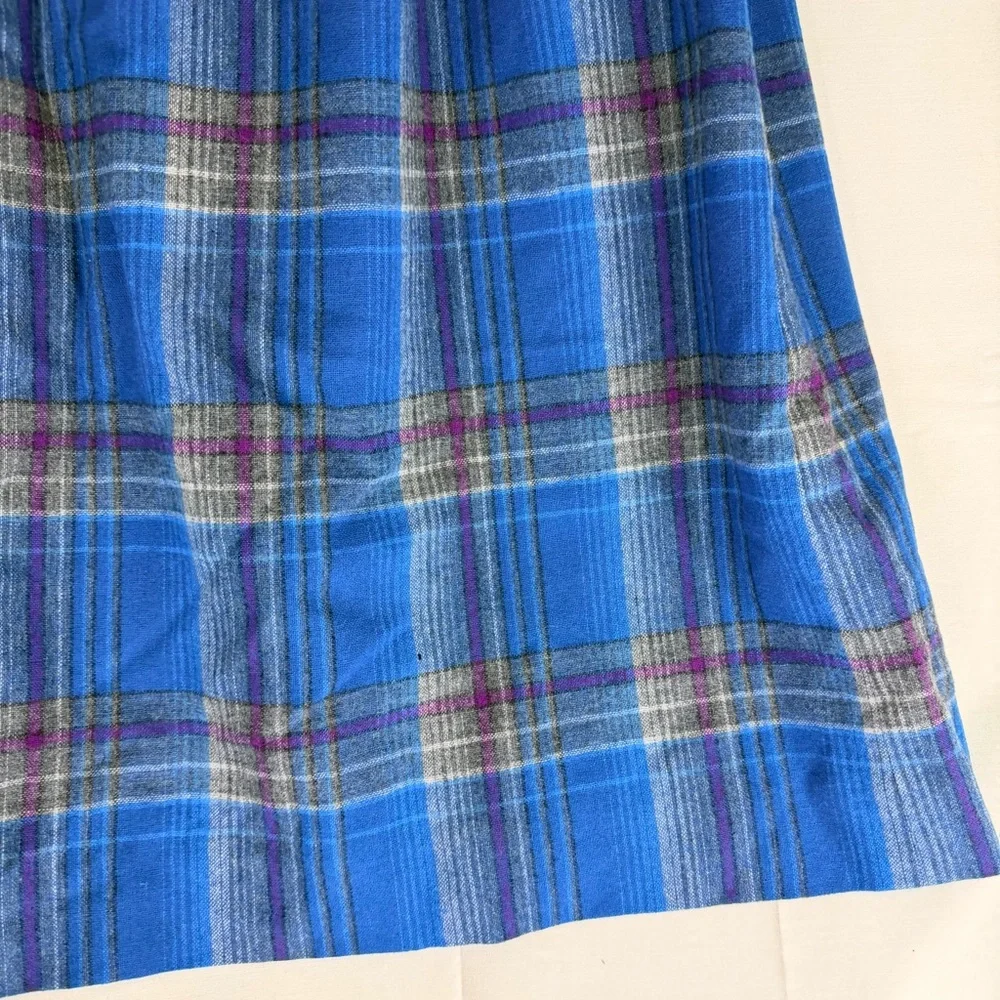 PENDLETON Women’s Size 14 Skirt Midi length Lined 100% Wool Plaid VINTAGE 80s